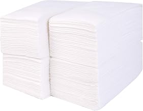 Gmark Linen-Feel Guest Towels – Premium Cloth-Like Paper Hand Napkins, Disposable White Guest Towel (200 Pack) for Kitchen, Bathroom, Weddings or Events GM1059