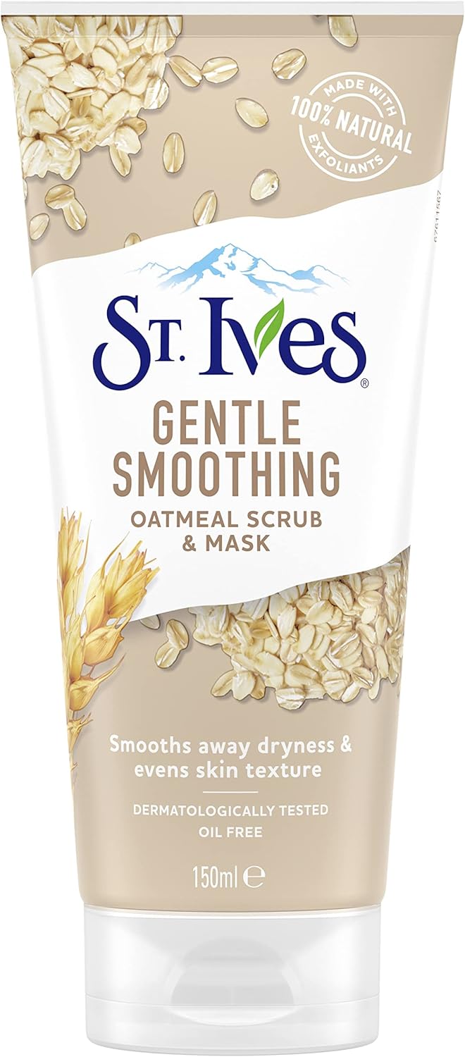 ST. Ives 150ml Gentle Smoothing Oatmeal Scrub & Mask, 150 ml (Pack of 1)-0