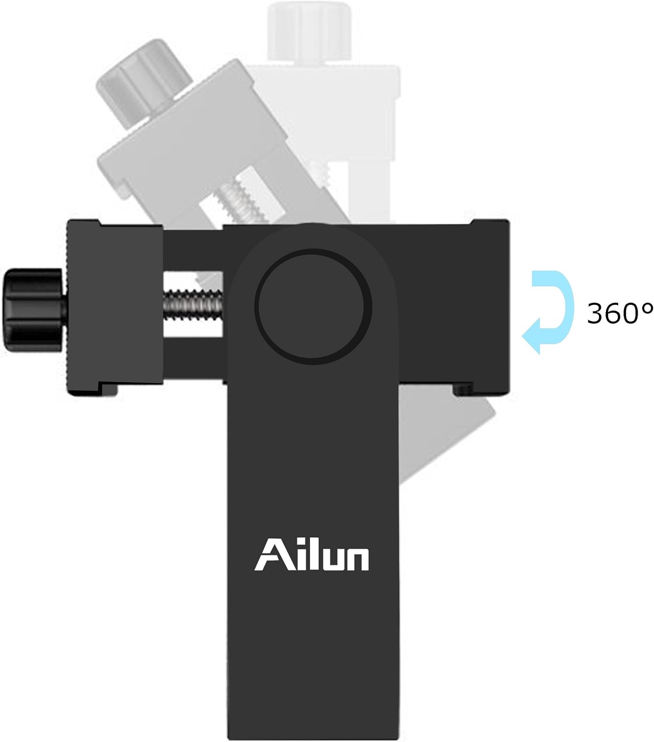 Ailun Tripod Phone Mount Holder Head Standard Screw Adapter Rotatable Digtal Camera Bracket Selfie Lens Monopod Clamp Adjustable Mount for Ring Light Camcorder,Compatible for Most Cellphones-1