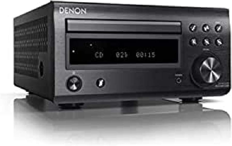 Denon RDCM41DAB Hifi Receiver with CD Player, Audio Receiver for HiFi, Bluetooth, 2x30W + Subwoofer PreOut, FM Radio / DAB / DAB+ Tuner, 2x Digital Optical Input & 1x Headphone Output - Black-0