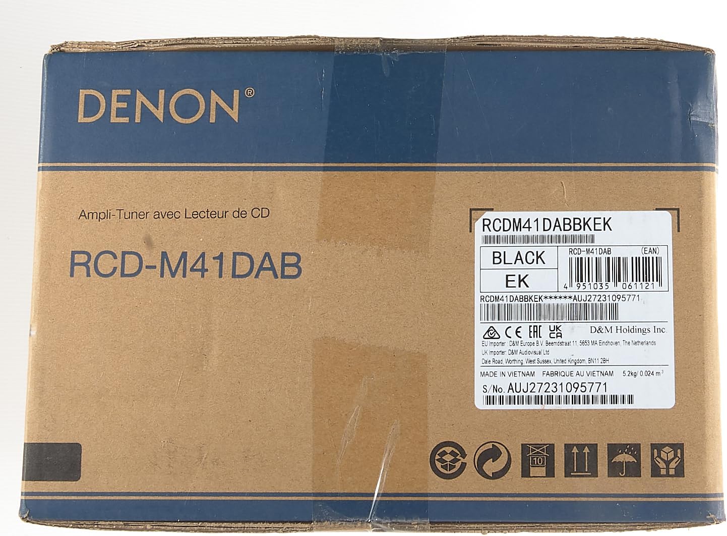 Denon RDCM41DAB Hifi Receiver with CD Player, Audio Receiver for HiFi, Bluetooth, 2x30W + Subwoofer PreOut, FM Radio / DAB / DAB+ Tuner, 2x Digital Optical Input & 1x Headphone Output - Black-6