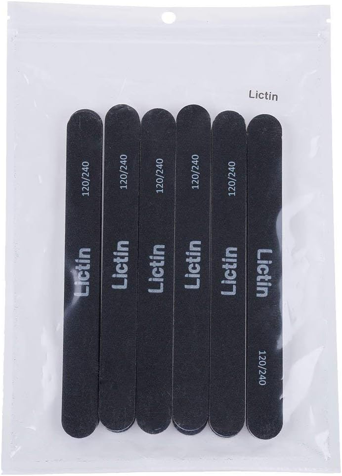 Lictin Pack of 16 Professional Nail Files Double Sided Emery Board (120/240 Grit)-6