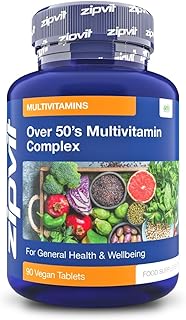 Multivitamin Advanced 50 Plus Active Formula for Women & Men - 90 Vegan Tablets. Supports Bone Health and Your Immune System. UK Supplier. 3 Months Supply