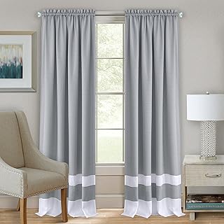 Achim Home Furnishings Darcy Panel - 52x63 - Grey/White