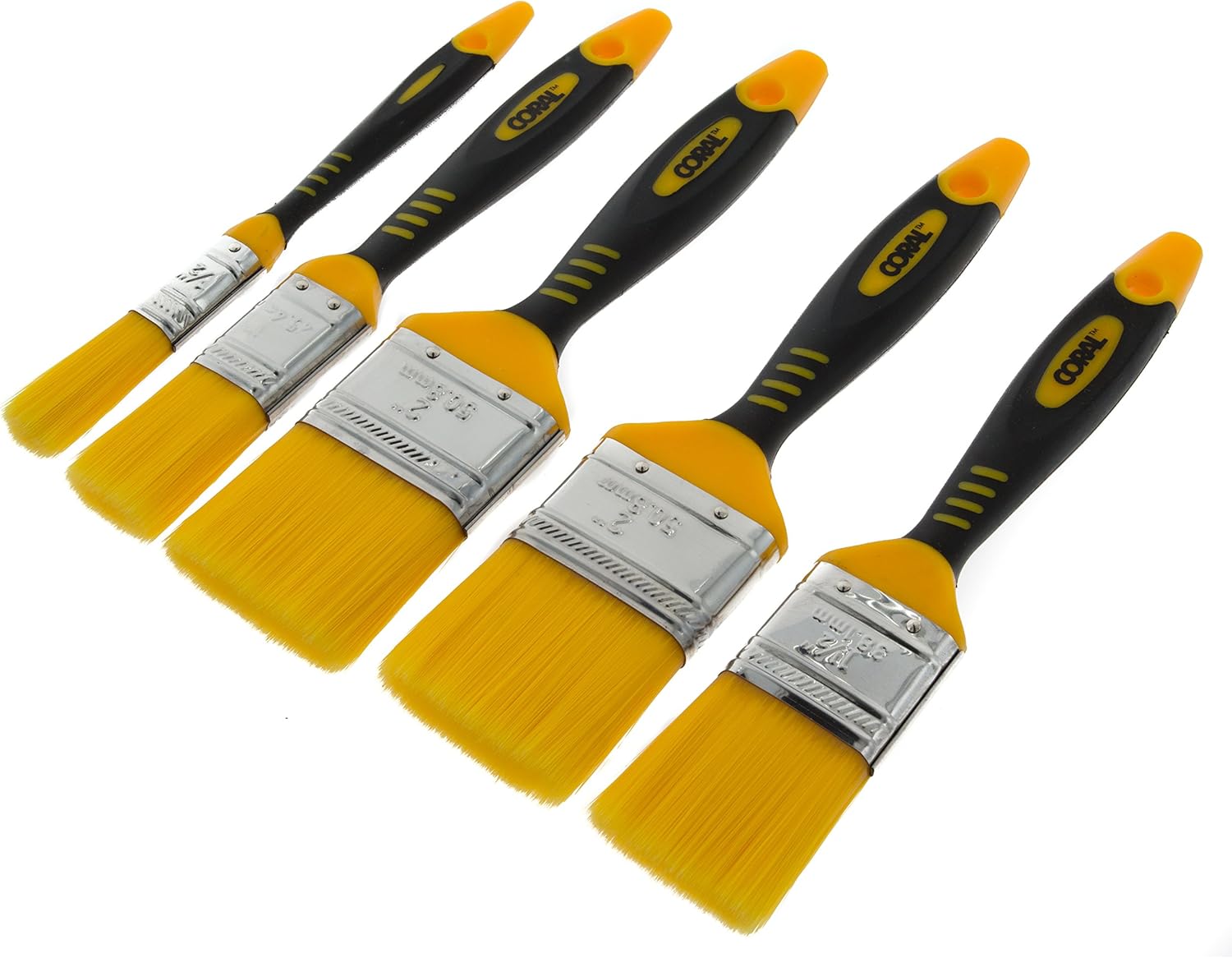 Coral 31417 Zero-Loss 5 Paint Brush Set for a Seriously Good Finish and No Bristle Loss set 5 piece brush pack-1