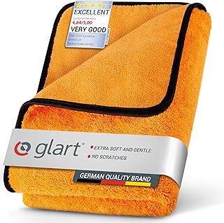 Glart 44WG Watergate super absorbent car microfiber cloth drying towel, 60 x 90 cm, orange, 1 pc. Microfiber cloth for car care, for drying before car polish and after wheel brush