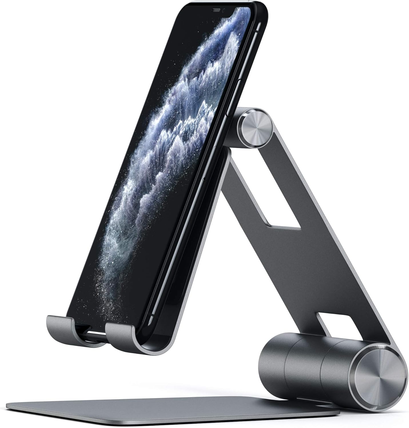 Satechi R1 Multi-Angle Foldable Tablet Stand - Compatible with iPad Pro M2/ M1, iPad Air M1, iPad Mini, iPhones 16/15/14/13/12 and more (Space Gray)-5