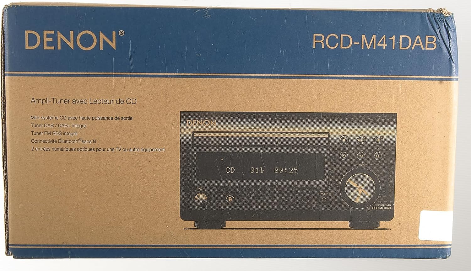 Denon RDCM41DAB Hifi Receiver With CD Player, Audio Receiver HiFi, Bluetooth, 2x30W + Subwoofer PreOut, FM Radio / DAB / DAB+ Tuner, 2x Digital Optical Input & 1x Headphone Output - Silver-8