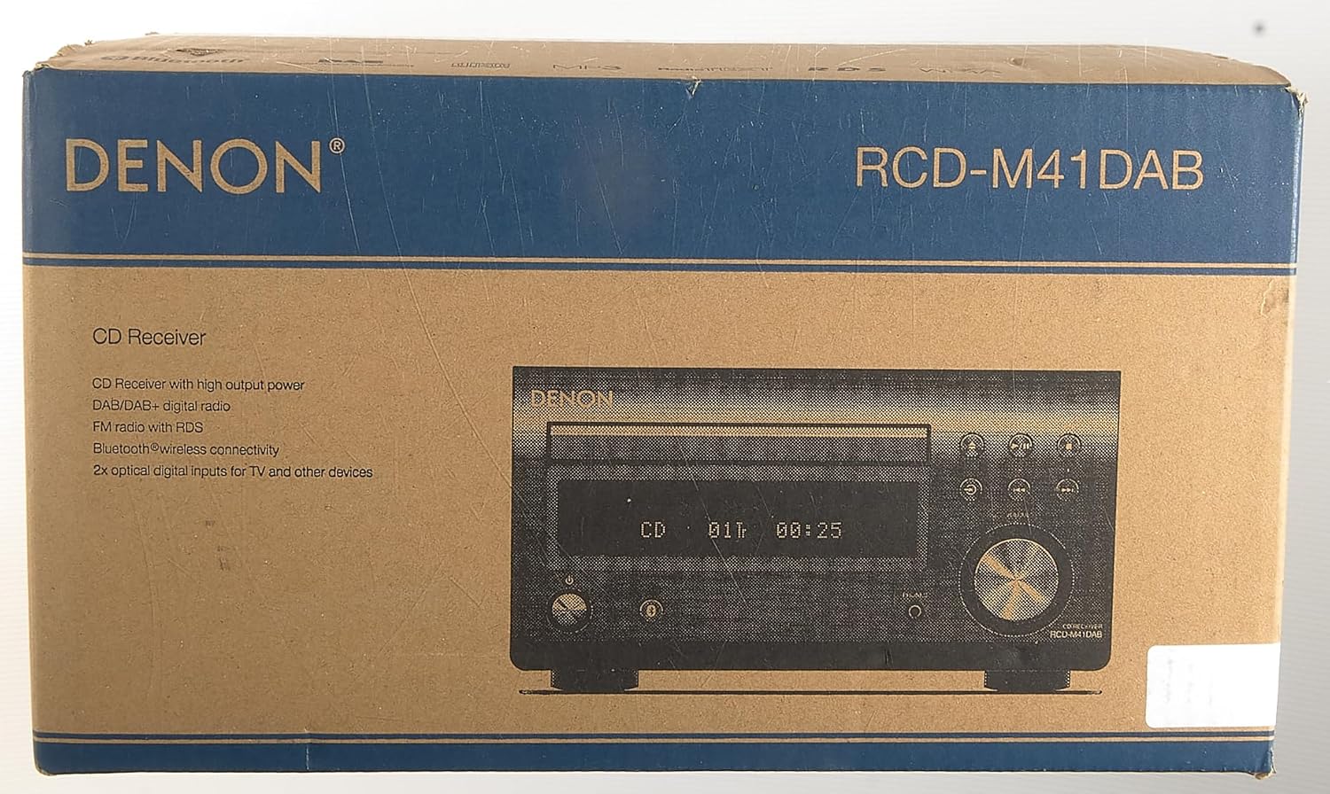 Denon RDCM41DAB Hifi Receiver With CD Player, Audio Receiver HiFi, Bluetooth, 2x30W + Subwoofer PreOut, FM Radio / DAB / DAB+ Tuner, 2x Digital Optical Input & 1x Headphone Output - Silver-9