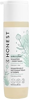 Honest Purely Sensitive Shampoo And Body Wash - Fragrance Free For Kids 10 oz Shampoo and Body Wash