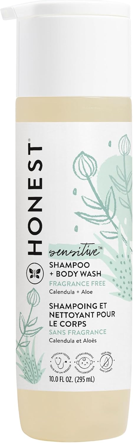 Honest Purely Sensitive Shampoo And Body Wash - Fragrance Free For Kids 10 oz Shampoo and Body Wash-0