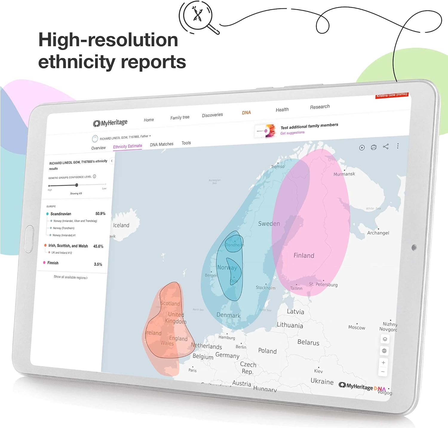 MyHeritage DNA Test Kit: Genetic Testing for Ancestry & Ethnicity Covering 2,114 Geographic Regions and DNA Matching to Relatives-3