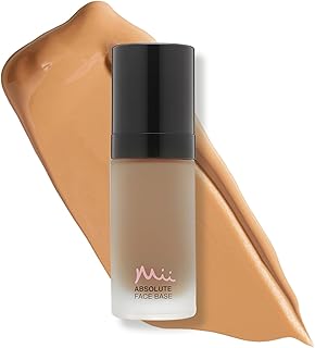 Mii Cosmetics Absolute Face Base | Full Coverage Foundation with Radiant Matte Finish | Feather-Light Hydrating Formula | Vegan & Cruelty-Free | Utterly Warm 04