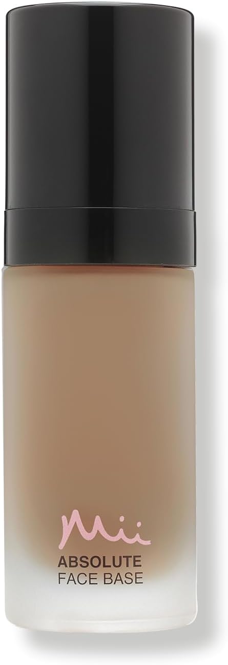 Mii Cosmetics Absolute Face Base | Full Coverage Foundation with Radiant Matte Finish | Feather-Light Hydrating Formula | Vegan & Cruelty-Free | Utterly Warm 04-2