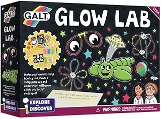 Galt Glow Lab -Explore and Discover Science and Craft Kit for Kids - STEM Learning and Scientific Thinking - Glow in the Dark Science Set with Glow Sticks - Gift for Boys and Girls - Ages 6 Years Plus