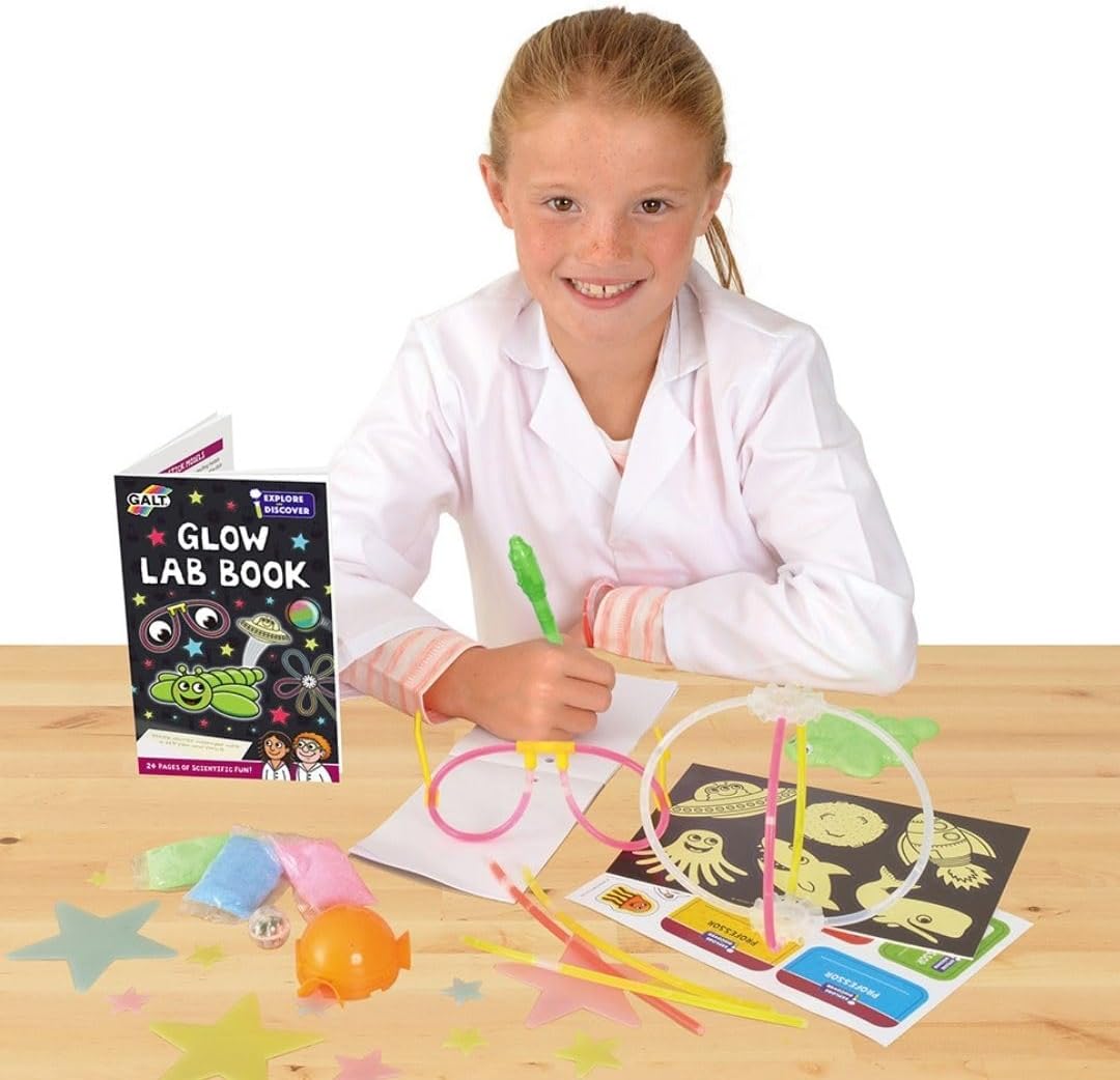 Galt Glow Lab -Explore and Discover Science and Craft Kit for Kids - STEM Learning and Scientific Thinking - Glow in the Dark Science Set with Glow Sticks - Gift for Boys and Girls - Ages 6 Years Plus-4