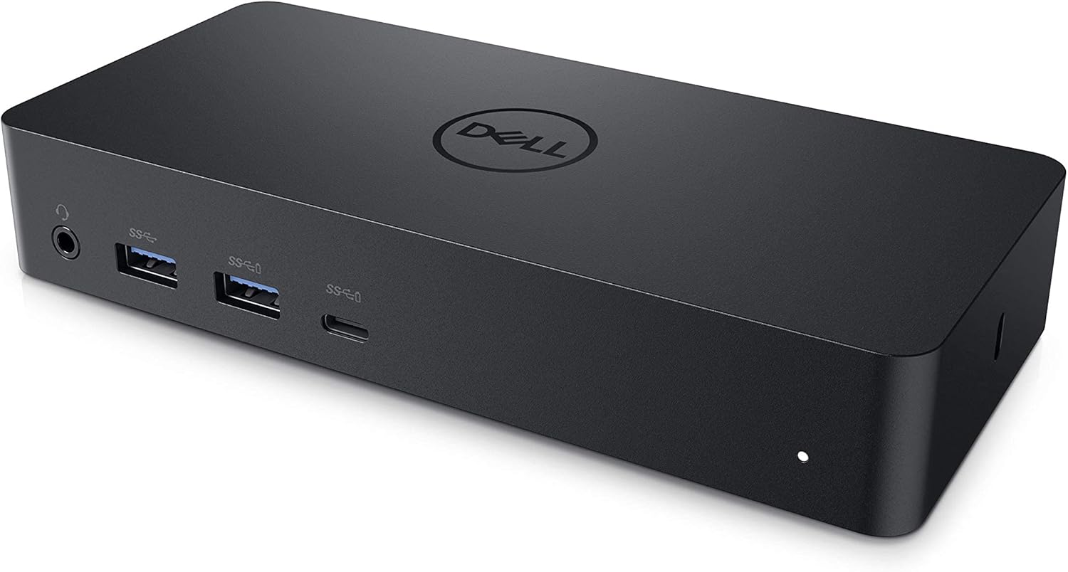 Dell D6000 With USB 3.0 (3.1 Gen 1) Type-C Black - Docking (Wired, USB 3.0 (3.1 Gen 1) Type-C, USB Type-A, USB Type-C, 10,100,1000Mbit / s, Black, 3840 x 2160 pixels)-0