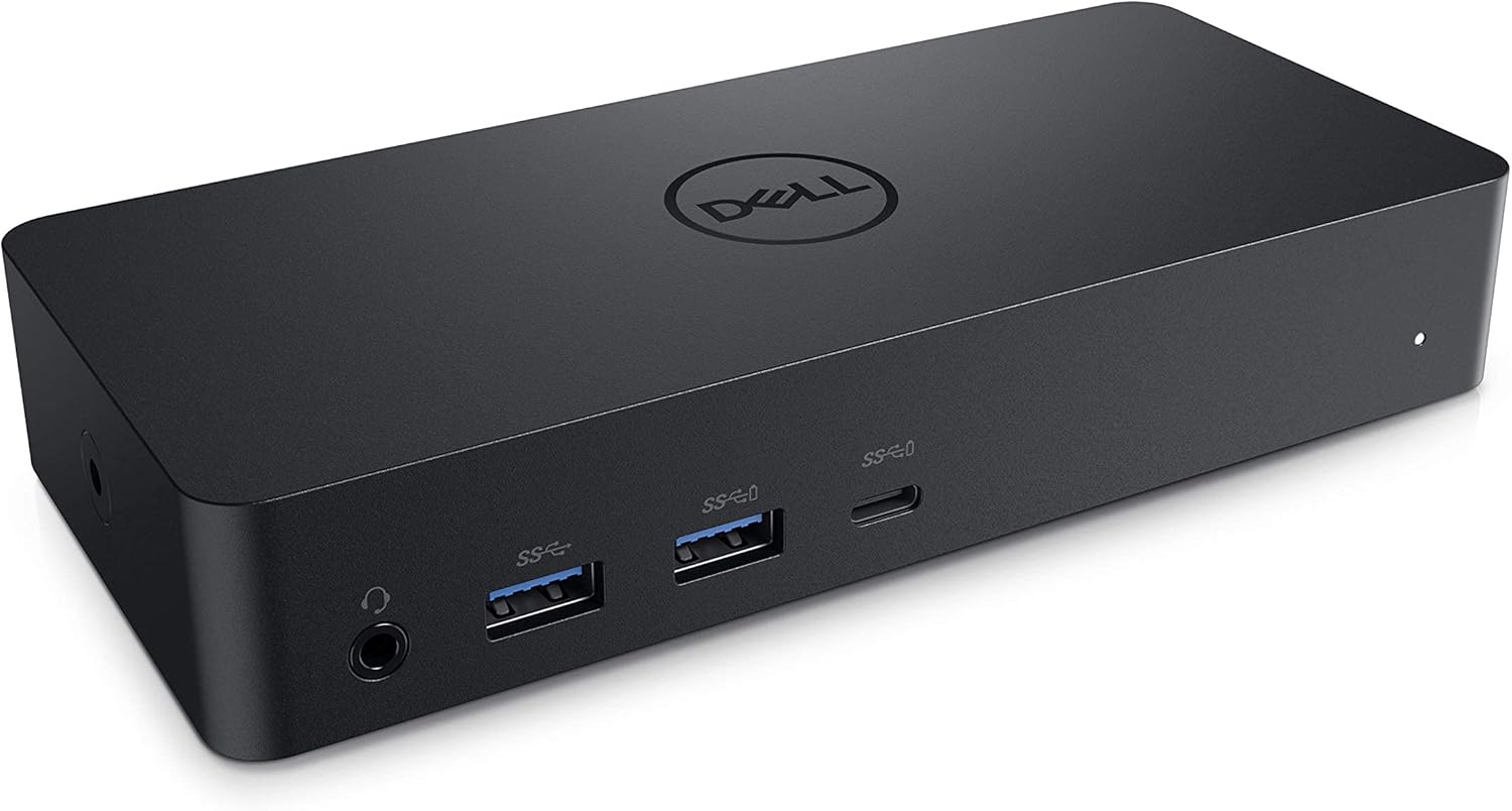 Dell D6000 With USB 3.0 (3.1 Gen 1) Type-C Black - Docking (Wired, USB 3.0 (3.1 Gen 1) Type-C, USB Type-A, USB Type-C, 10,100,1000Mbit / s, Black, 3840 x 2160 pixels)-1