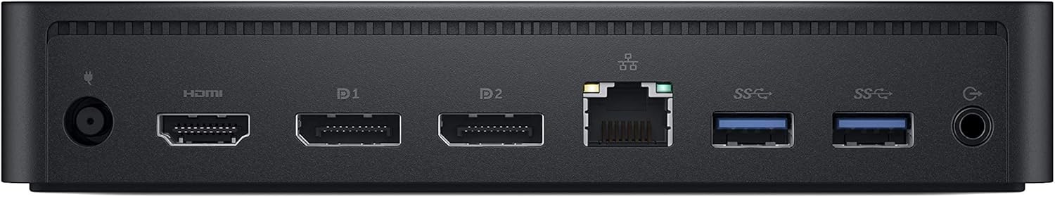 Dell D6000 With USB 3.0 (3.1 Gen 1) Type-C Black - Docking (Wired, USB 3.0 (3.1 Gen 1) Type-C, USB Type-A, USB Type-C, 10,100,1000Mbit / s, Black, 3840 x 2160 pixels)-3