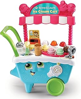 VTech LeapFrog 600703 Scoop & Learn Pretend Toddler Toy for Role Play Food and Magic Ice Cream Scooper Scoop/Learn Cart Set, Various,Blue,21.7 x 51.6 x 63.2 cm