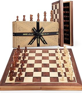 Jaques of London Wooden Chess Set | Folding Chess Board & Pieces | Chess Set for Adults | Luxury Traditional Games for Adults and Kids | Since 1795