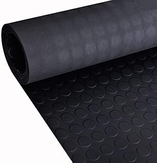 2m x 1m | Coin Rubber Garage Flooring Matting | 3mm Thick Floor Roll