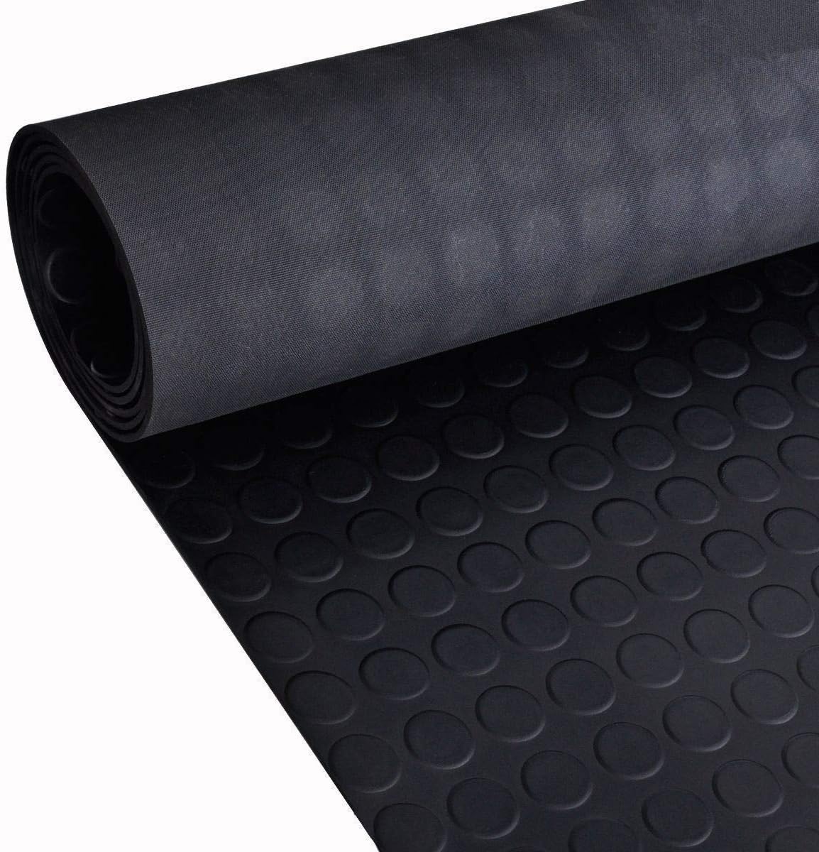 2m x 1m | Coin Rubber Garage Flooring Matting | 3mm Thick Floor Roll-0