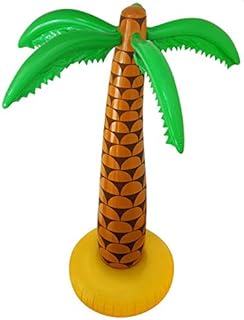 HENBRANDT 2x Inflatable Palm Tree 168cm Large Blow Up Tropical Palm Tree Hawaiian Party Decorations Tiki Bar Beach Pirate Party Hen Party Stag Do Outdoor Bar Accessories Summer Garden Decor