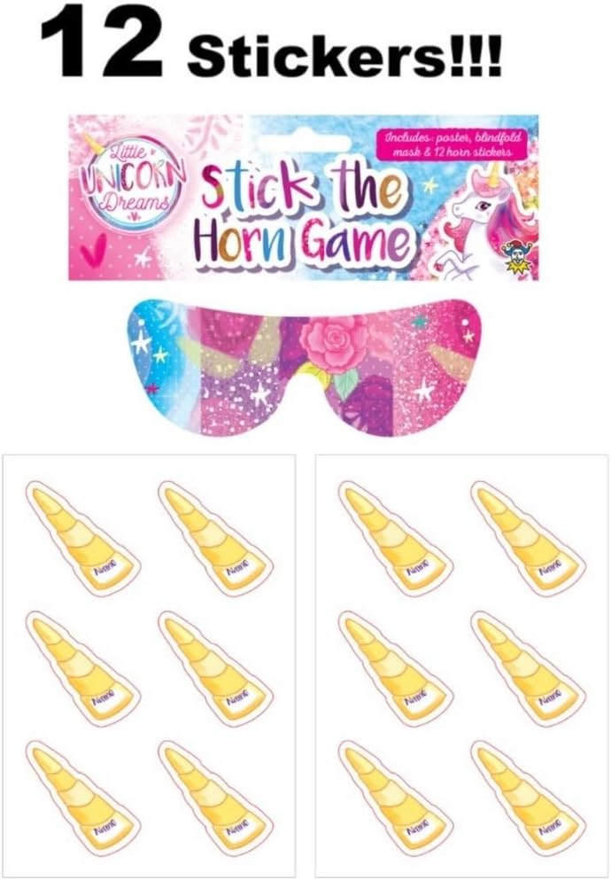 Henbrandt Pin The Horn On The Unicorn Party Game Girls Kids Fairies Accessories Birthday-2