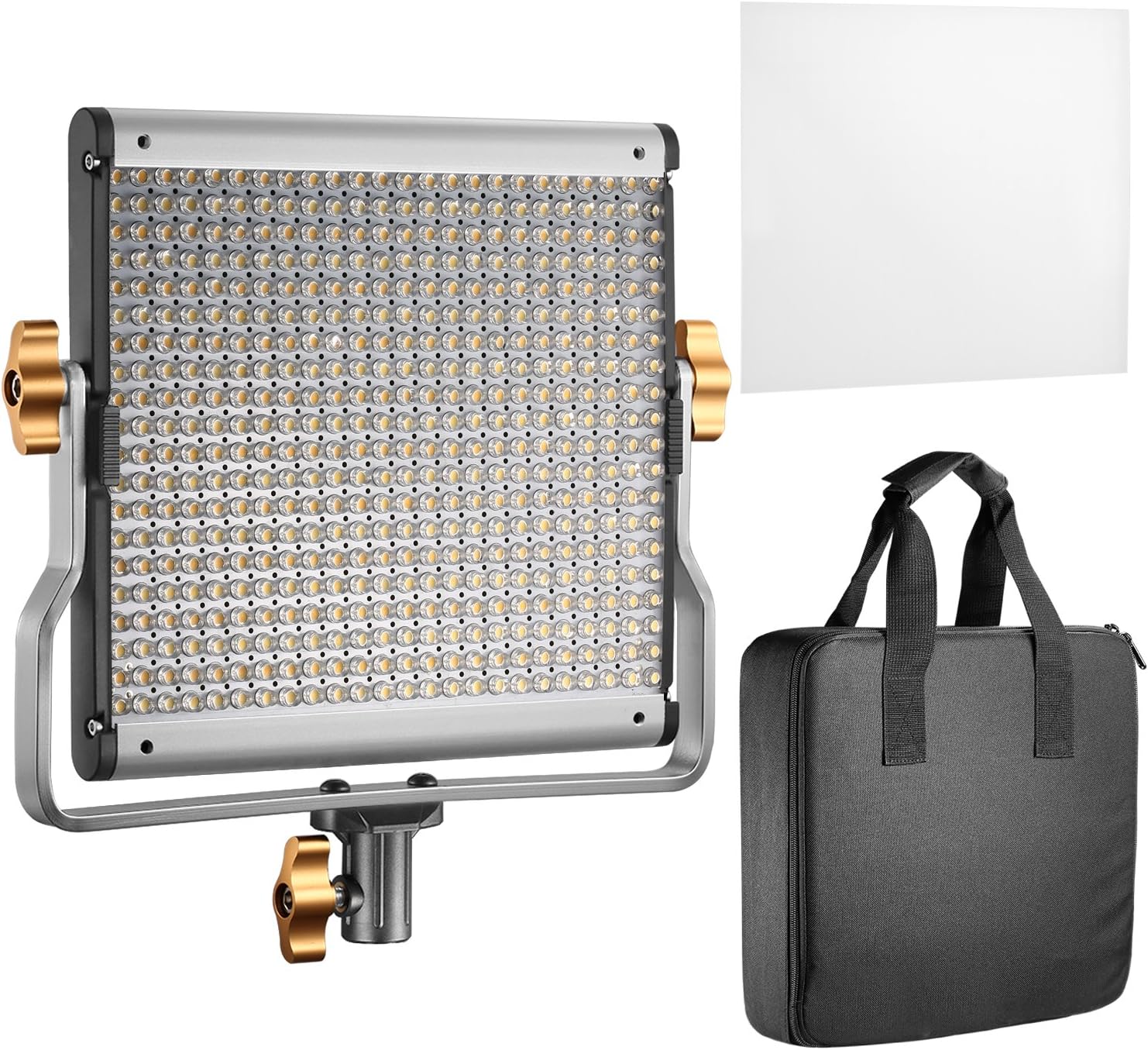 NEEWER 2 Pack Dimmable Bi-color 480 LED Video Light and Stand Lighting Kit Includes: 3200-5600K CRI 96+ LED Panel with U Bracket, 74.8 inches Light Stand for YouTube Studio Photography Video Shooting-1