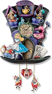 The Bradford Exchange - Disney's Alice In Wonderland Hat-Shaped 'Mad Hatter' Cuckoo Clock - Handcrafted