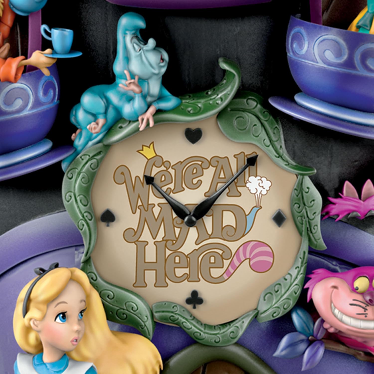 The Bradford Exchange - Disney's Alice In Wonderland Hat-Shaped 'Mad Hatter' Cuckoo Clock - Handcrafted-1