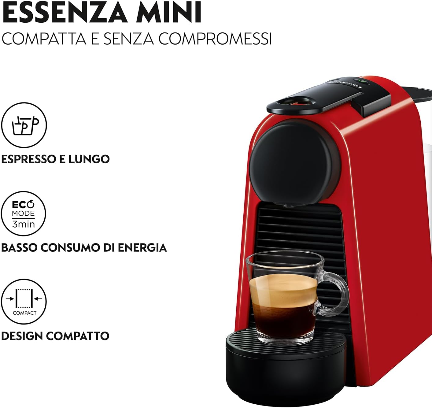 DELONGHI Nespresso Essenza Coffee EN85 | DELONGHI Red Automatica-1