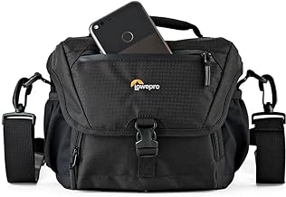 Lowepro LP37119-PWW, Nova 160 AW II Camera Bag, Customizable, Portable, Fits DSLR with Attached Lens, Compact Drone, 1-2 Additional Lenses, Flash, Black