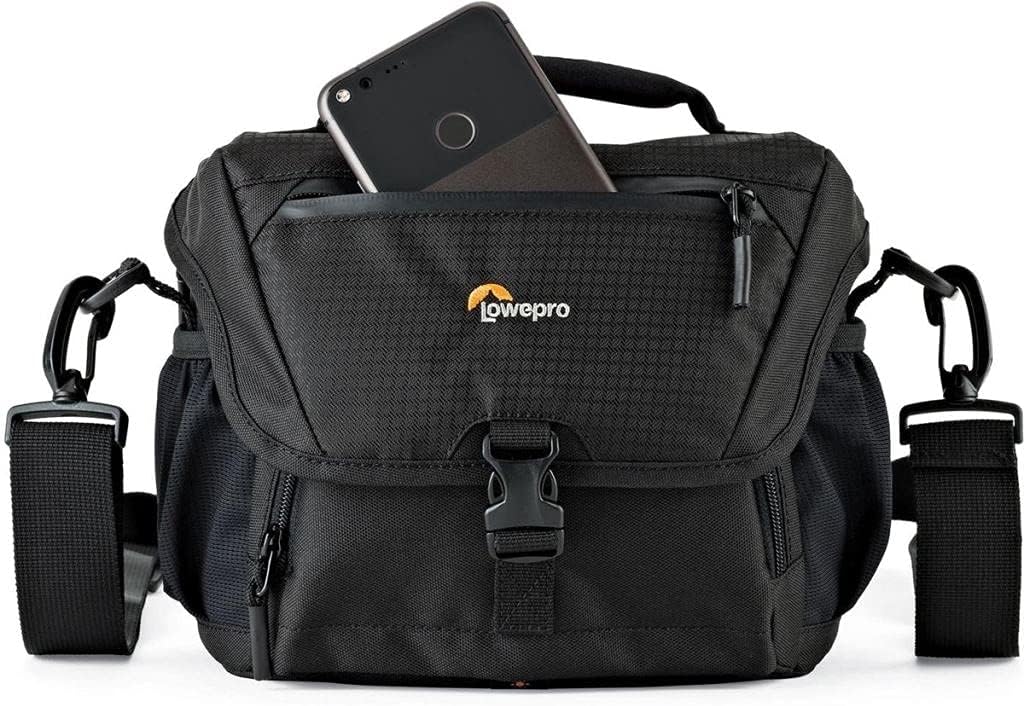 Lowepro LP37119-PWW, Nova 160 AW II Camera Bag, Customizable, Portable, Fits DSLR with Attached Lens, Compact Drone, 1-2 Additional Lenses, Flash, Black-0