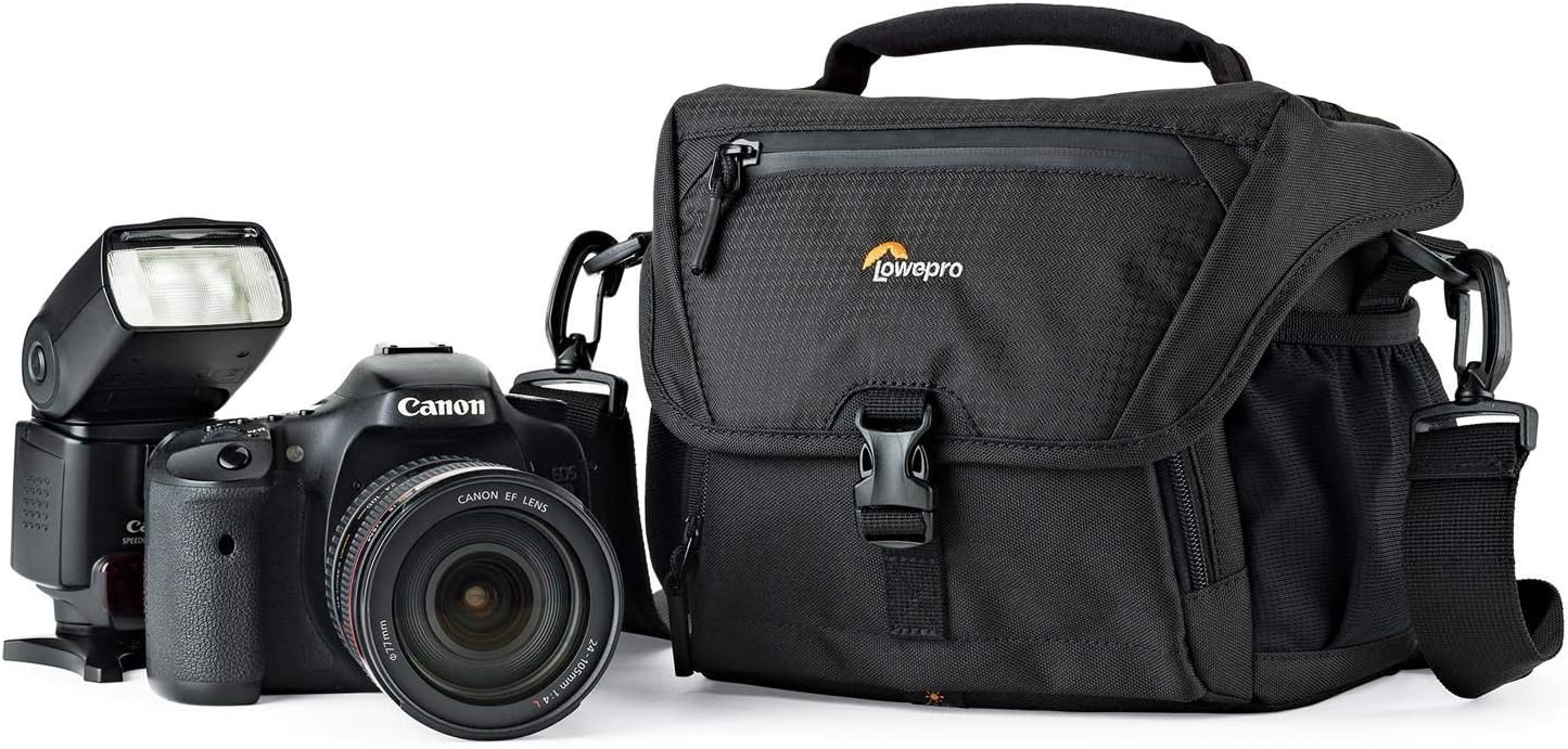 Lowepro LP37119-PWW, Nova 160 AW II Camera Bag, Customizable, Portable, Fits DSLR with Attached Lens, Compact Drone, 1-2 Additional Lenses, Flash, Black-3