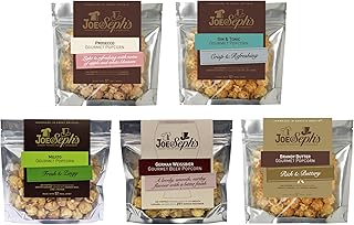 Joe & Seph's Cocktail Popcorn Tasting Selection - 5 x Bags | Handmade in the UK | Gluten Free | Air-popped | All-natural ingredients - 155g, SnackSelect02