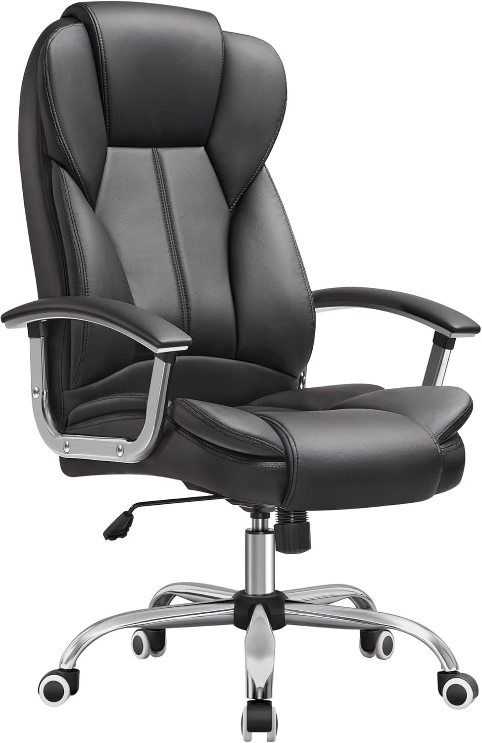 SONGMICS Office Chair, Desk Chair, Gaming Chair with Armrests, Swivel Computer Chair, Executive Office Chair, Adjustable Height, Tilt Function, Home Office, Study, Ink Black OBG57BUKV1-0