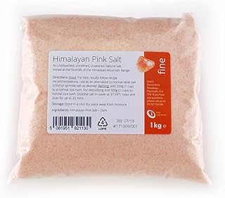 Himalayan Pink Salt Fine Grade 1kg - Natural & Unrefined Pink Salt from The Himalayas