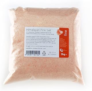 Himalayan Pink Salt Fine Grade 2kg - Natural & Unrefined Pink Salt from the Himalayas