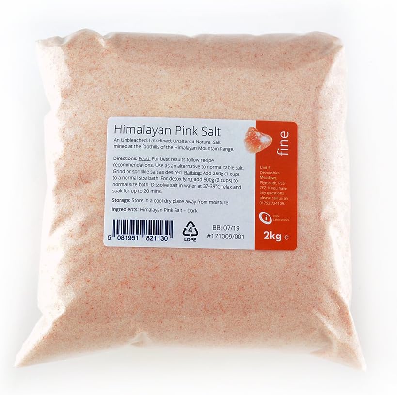 Himalayan Pink Salt Fine Grade 2kg - Natural & Unrefined Pink Salt from the Himalayas-0