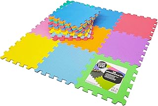 Soft Foam Play Mat Tiles for Baby and Children by Stomping Ground Toys - 20pcs Pack - Multicoloured - Extra Thick & Anti Slip Mat