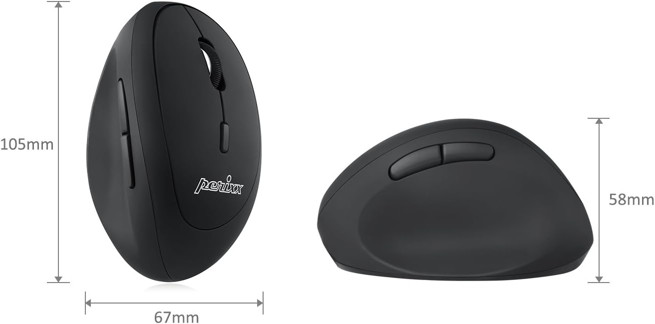 perixx PERIMICE-719 Right-Handed Wireless Mini Vertical Mouse, 3 Level DPI-2