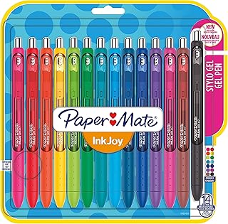 Paper Mate InkJoy Gel Pens | Medium Point (0.7mm) | Assorted Colours | 14 Count