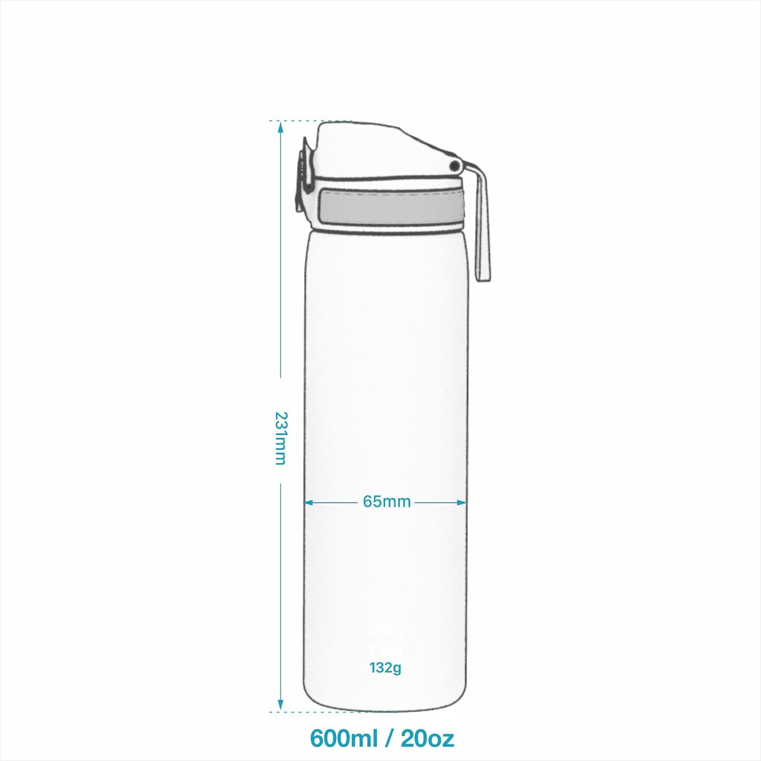 Ion8 500ml Water Bottle, BPA Free, Leakproof, Dishwasher Safe, Easy Open, Secure Lock, Clear Drinks Bottle for Boys & Girls, Small Gym Sports Drinking Water Bottle 500ml-7