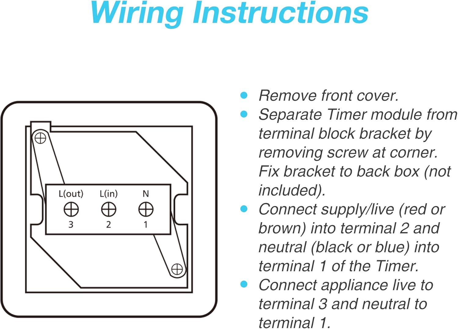 HBN 24 Hour Indoor Energy Saving Mechanical Immersion Heater Segment Timer Switch with Waterproof Cover, White, 16 Amps-7