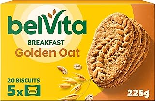 belVita Breakfast Biscuits Golden Oat, Wholegrain and High in Fibre, 10 x 225g