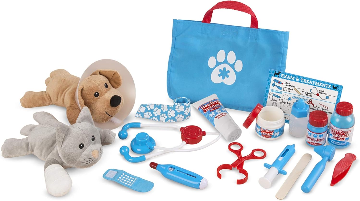 Melissa & Doug Pet Vet Set for Kids Toys, Pretend Play Vet Kit for Kids Vet Toys, Dog & Cat Plush Stuffed Animal Toys for 3 Year Old Girls Gifts, Role Play Toys for 3+ Year Old Girls or Boys 3-6-1