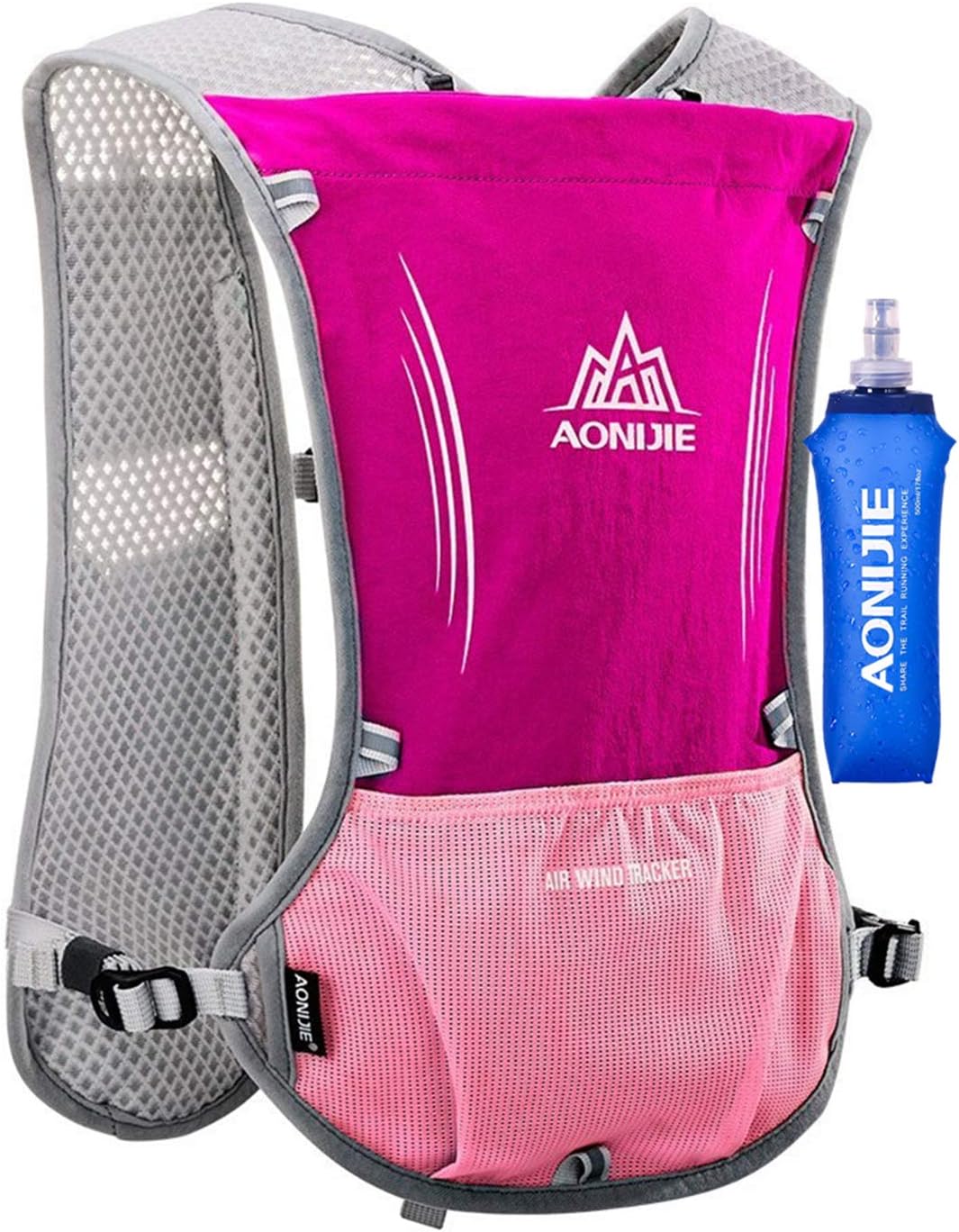 AONIJIE 5L Outdoor Sport Multifunctional Camping Backpack Cycling Running Climbing Hiking Hydration Vest Pack with 500ml Soft Flask-0