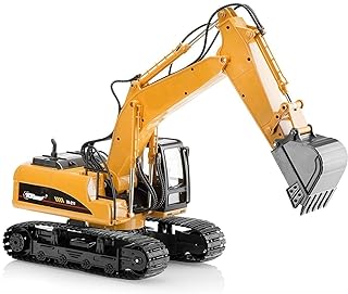 Top Race Metal Diecast Construction Excavator Toy - Realistic Model Digger Tractor, 1:40 Scale - Suitable for Kids and Adults Ages 3 and Up